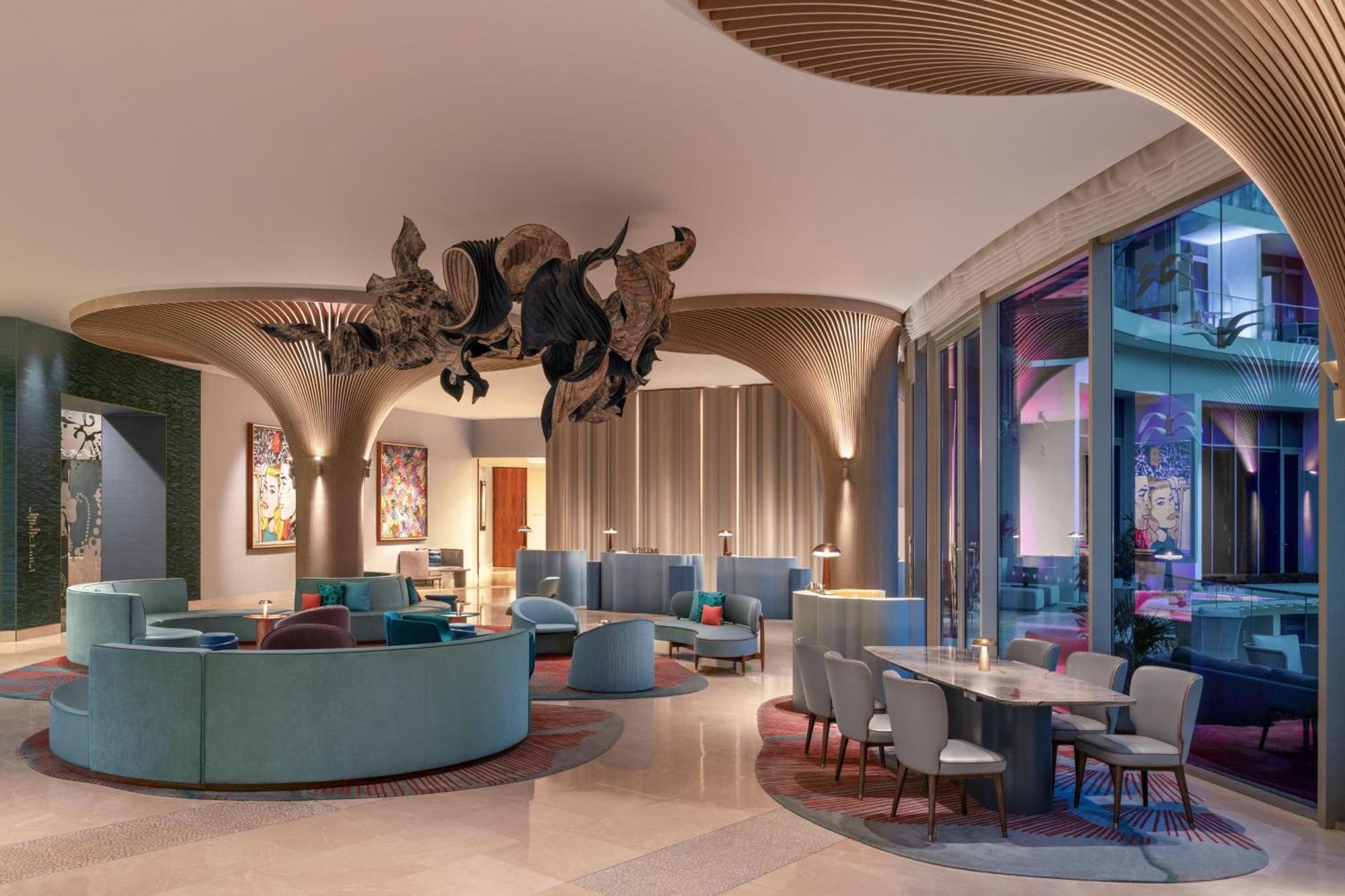 W Singapore - Sentosa Cove Buitenkant foto The lobby of the hotel